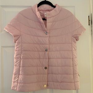 Patty Kim Pink Short-Sleeve Puffer Jacket